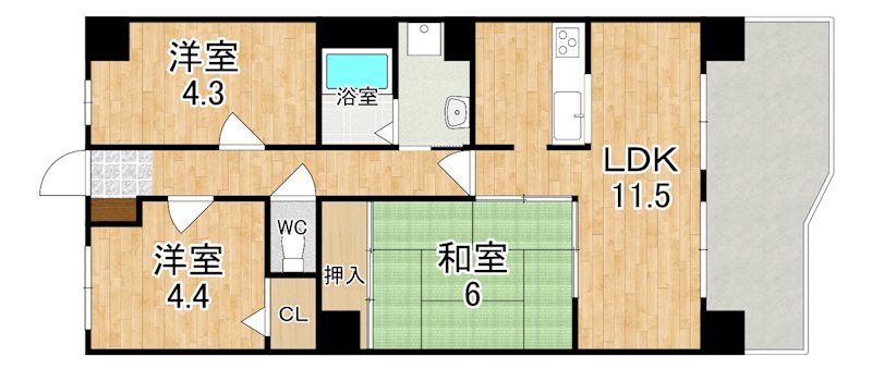 朝日プラザ・アーバネート奈良 間取り図