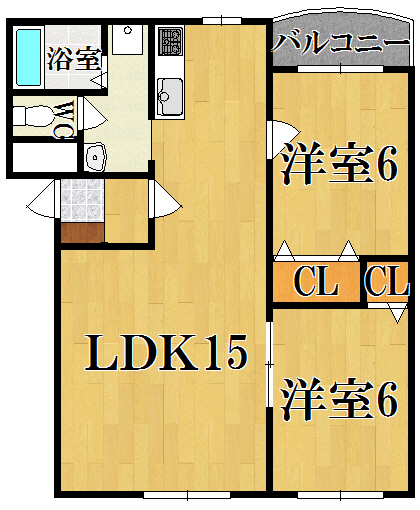 Ｋ・アムール 301号室 間取り