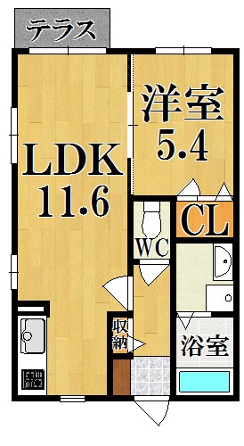 イントラスト 202号室 間取り