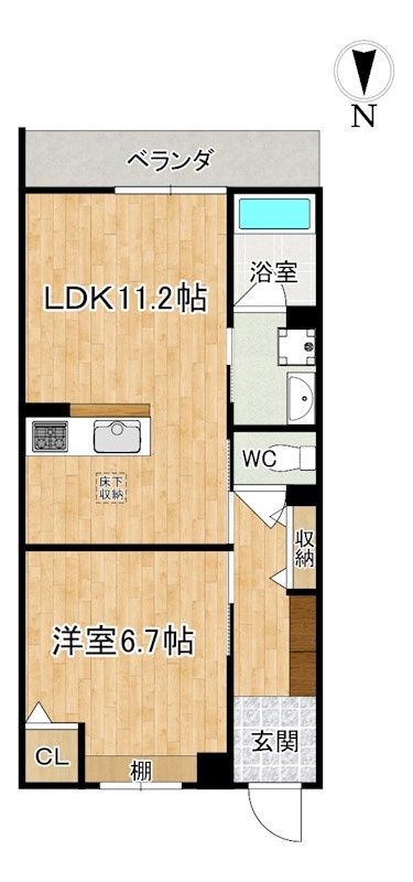 ALFLAT 102号室 間取り