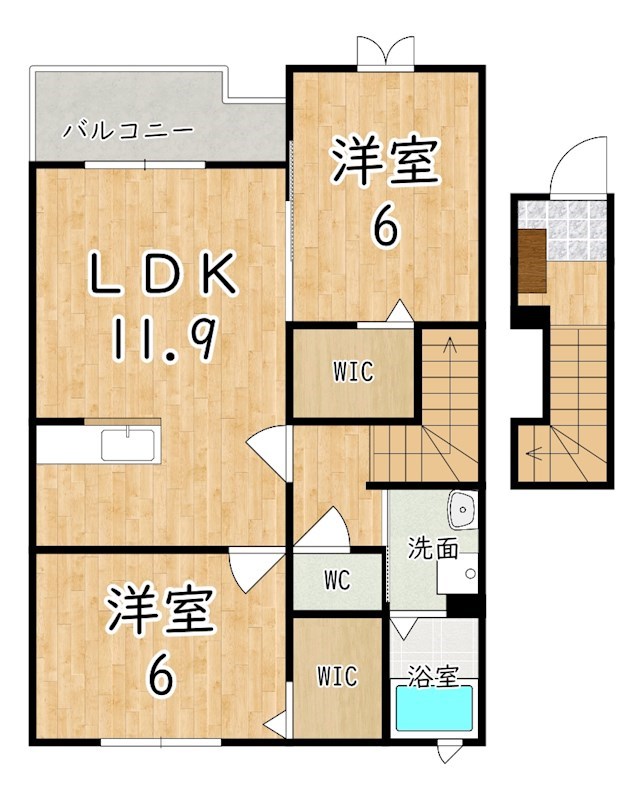ベルオーブ 202号室 間取り