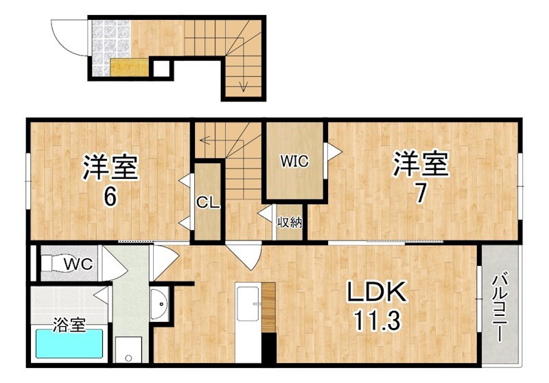 アリエッタ 202号室 間取り