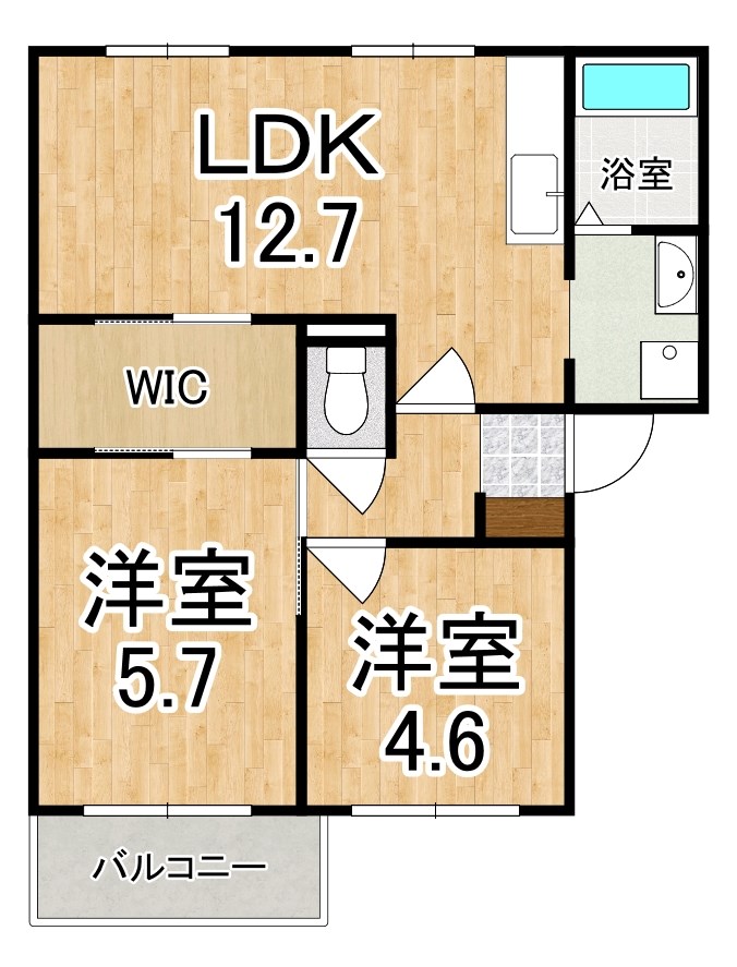ハイツ池田D 101号室 間取り