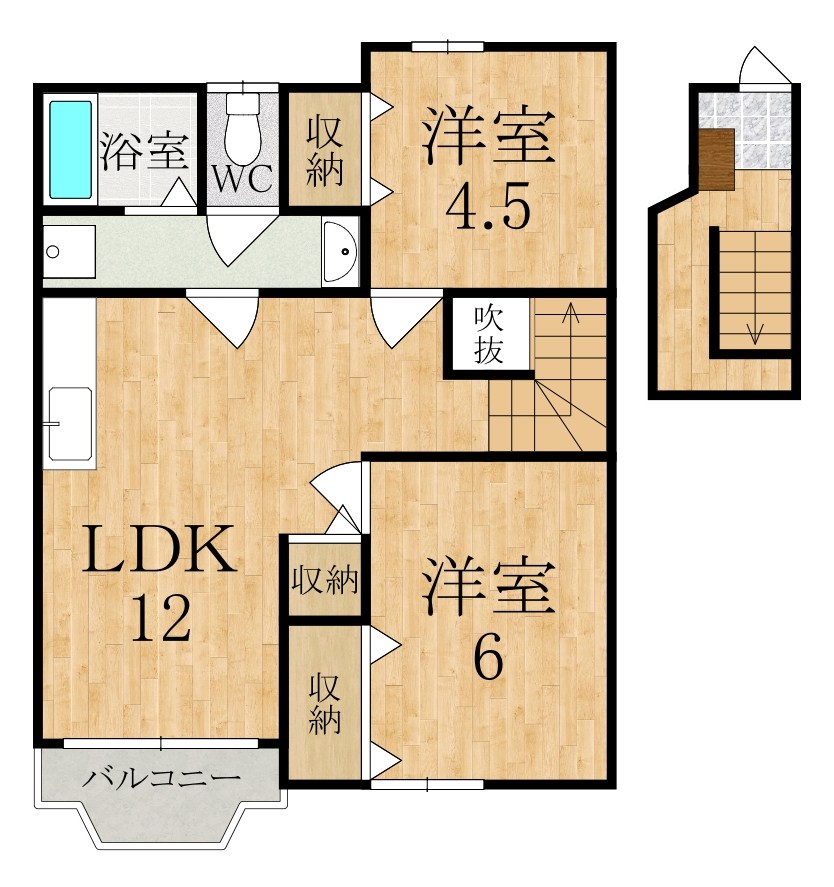 ウッディタウンＢ 205号室 間取り