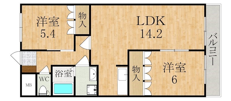 CHERRY　HOUSE 205号室 間取り