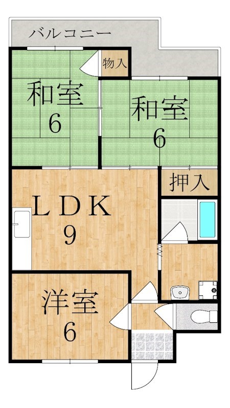 第３サンコウハイツ 305号室 間取り