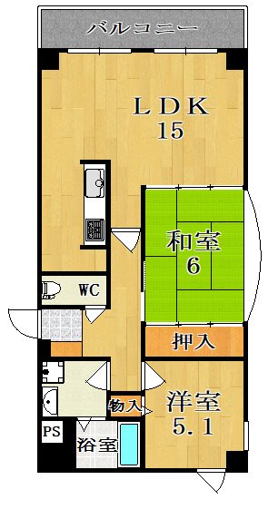 エンパイアテラス 201号室 間取り