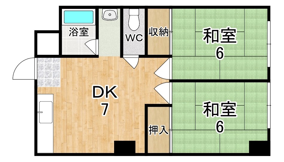 ハピネスハイツ 302号室 間取り