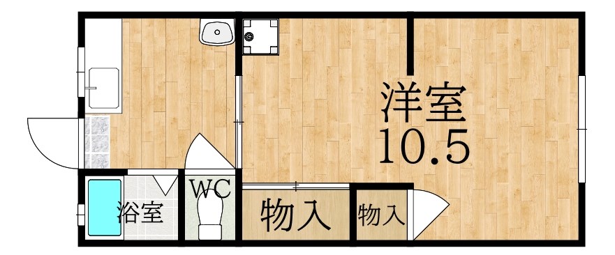 ロイヤル学園前PartⅡ 108号室 間取り