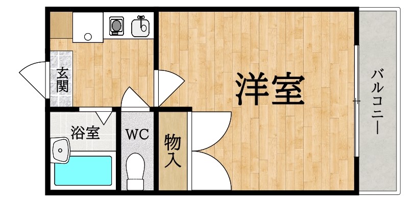 レオパレス大陽壱番館 間取り図