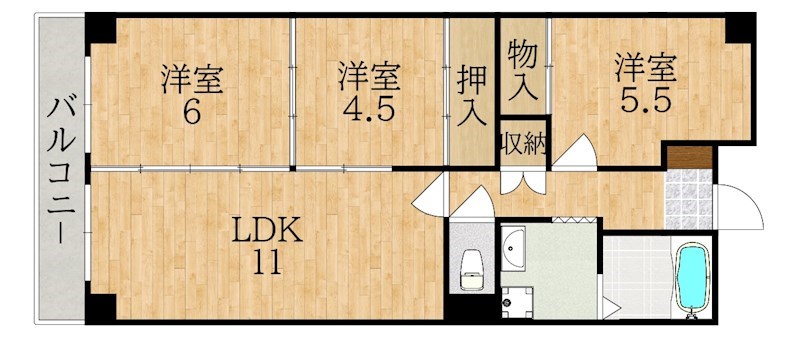 学園前ガーデンハイツ 601号室 間取り