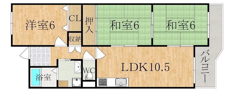 ネオハイツ平城 間取り図