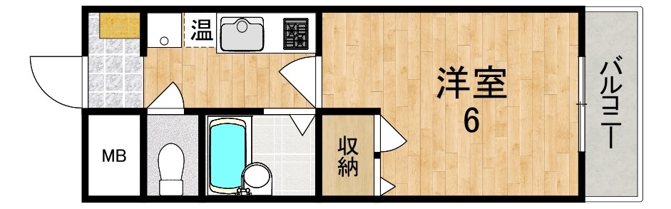 カーサ・デ・ミレニアムイースト E216号室 間取り
