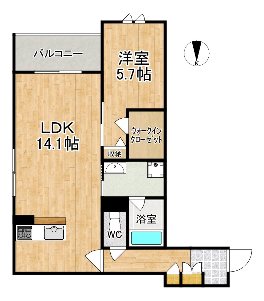 シャーメゾン　杉ケ町 205号室 間取り