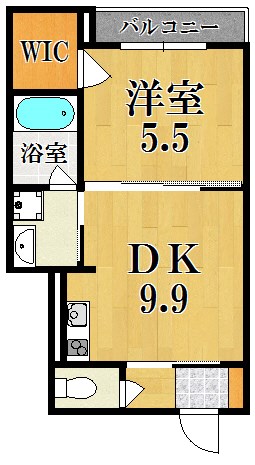 Lene Cricca西大寺Ⅱ 103号室 間取り