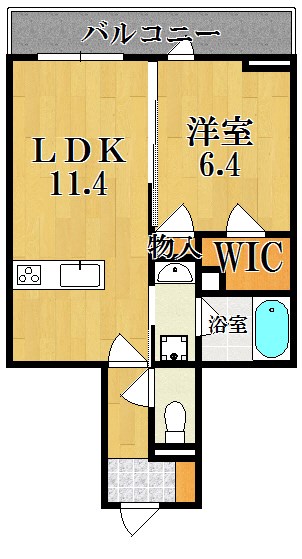 Lene Cricca西大寺Ⅱ 202号室 間取り