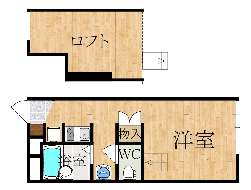 レオパレス秋桜 間取り図