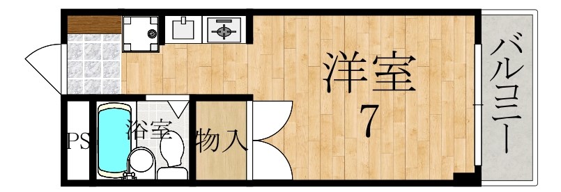 エバーグリーン天理 205号室 間取り