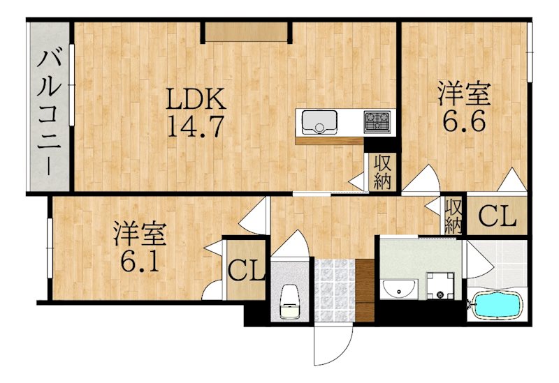 シャーメゾン　グリナージュ 202号室 間取り