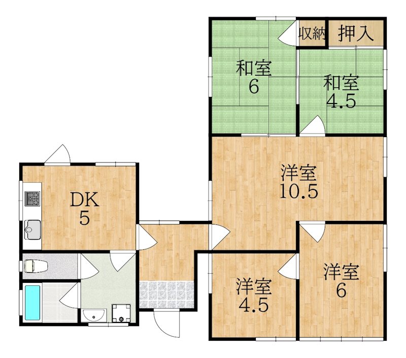 泉ヶ丘貸家 間取り図