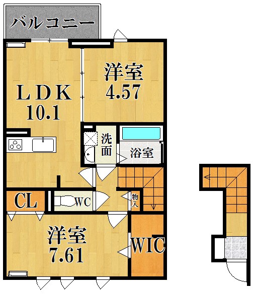 Ligare都跡 202号室 間取り