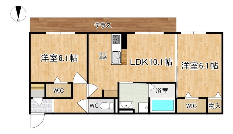 ルーエ 102号室 間取り