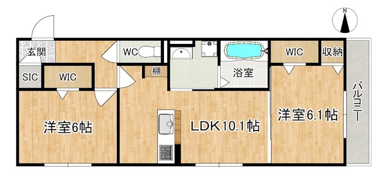 ビギーウエスト 302号室 間取り