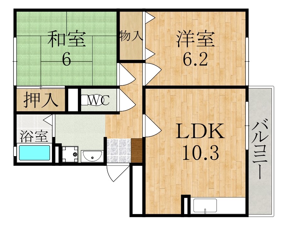 セジュールＮ　Ⅰ棟 301号室 間取り