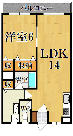 平城駅前三和マンション 401号室 間取り