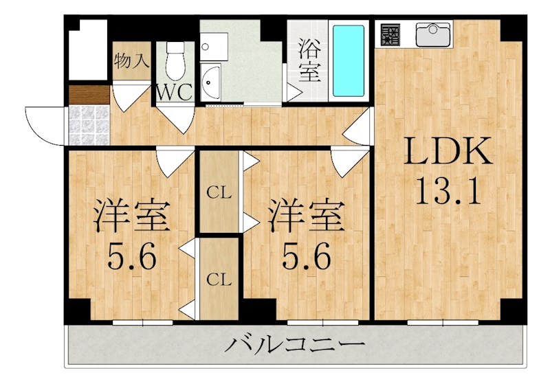 フォレスタコート 104号室 間取り