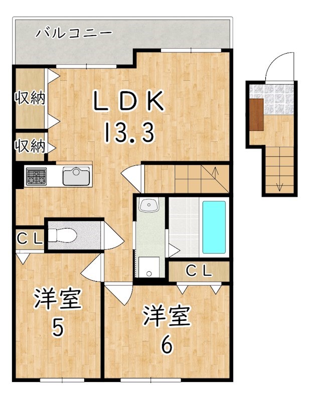ブローテⅡ 203号室 間取り