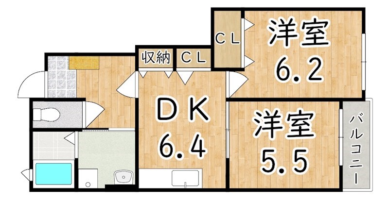 ブエナビスタ 102号室 間取り