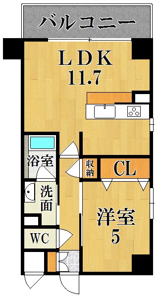 Sole　Cedar 西大寺（ソルシーダー） 501号室 間取り