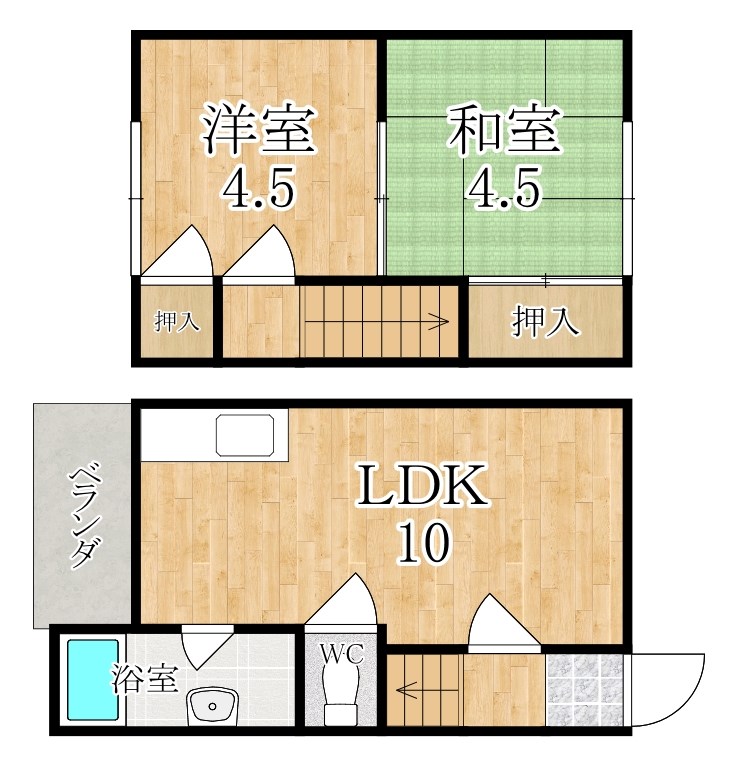 森本住宅 5号室 間取り