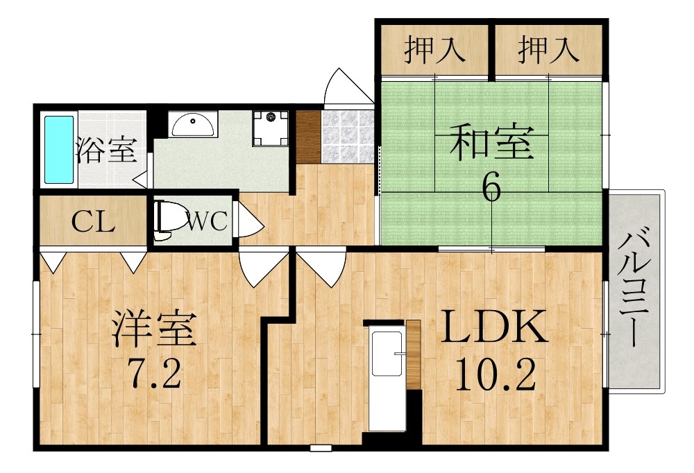 コンフォール 102号室 間取り