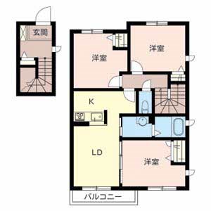 ラヴィーヌ 201号室 間取り