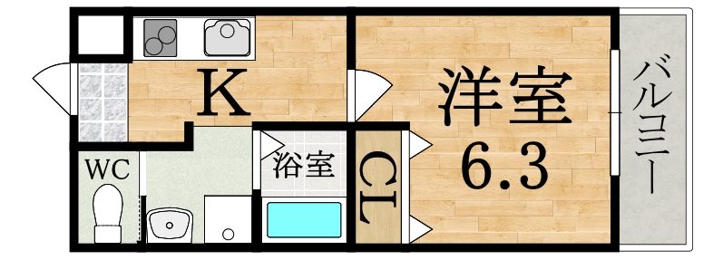 ハートフルスイーツ富雄北 301号室 間取り