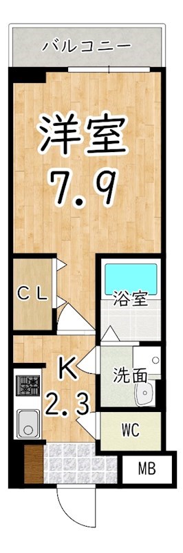 ハルズ　GOIDO 203号室 間取り