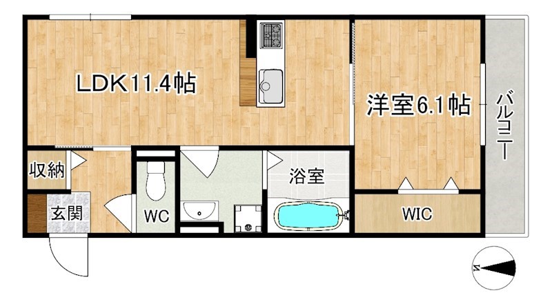 セントセシリア 203号室 間取り
