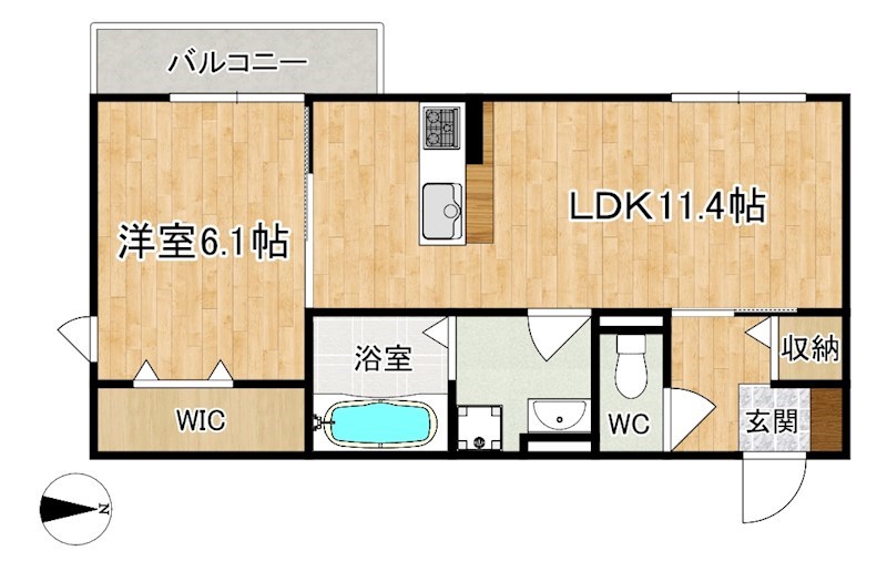 セントセシリア 302号室 間取り