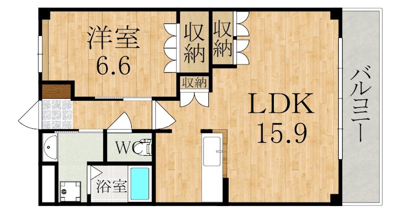 セレゾⅡ 203号室 間取り