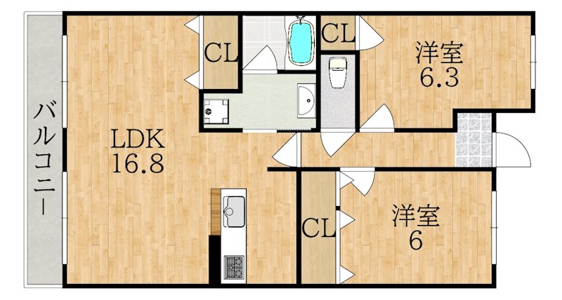 ライオンズマンション富雄D 間取り図