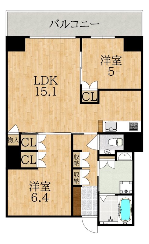 ローレルコート学園前レジデンス 間取り図