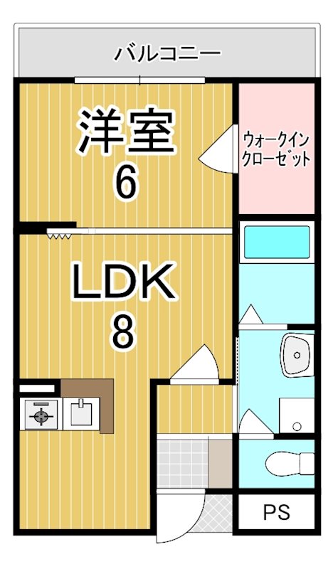 アンソレイエ 507号室 間取り