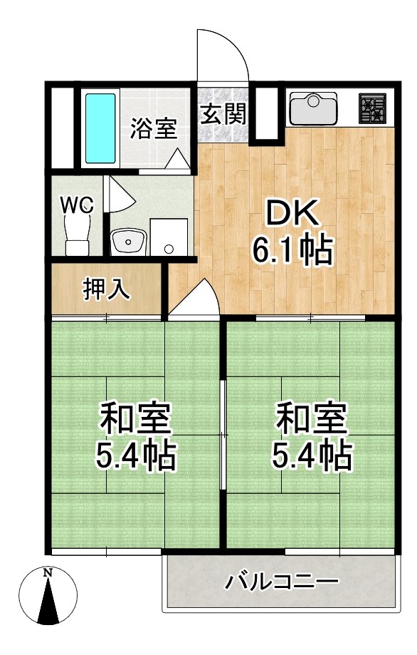 ジョイフルハイツＡ棟 207号室 間取り