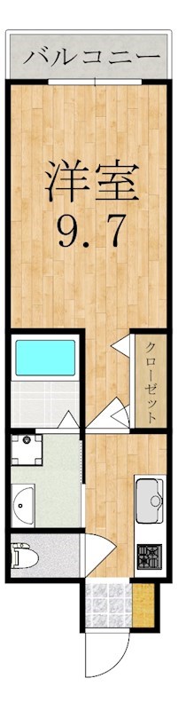 セレーノ東生駒C 302号室 間取り