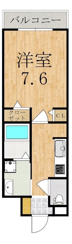 セレーノ東生駒C 205号室 間取り
