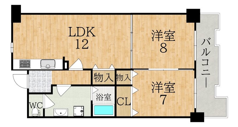 グランドパレス学園前Ｃ 間取り図