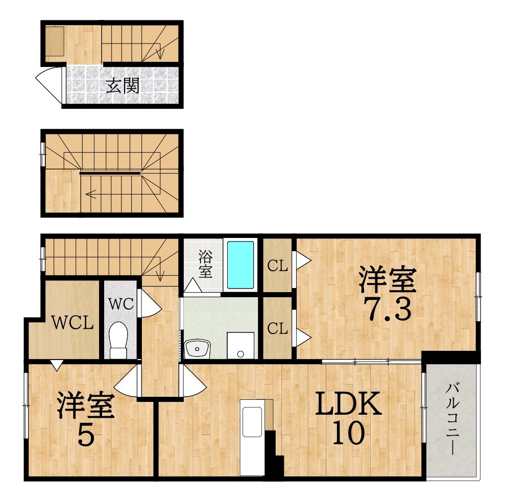 グランツ（額田部北町） 間取り