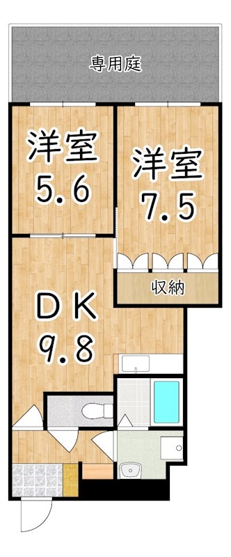 パルティール美山 101号室 間取り